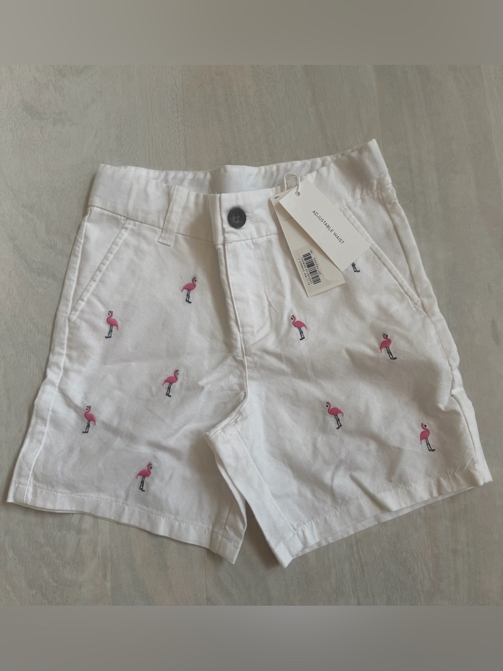 NWT Janie and Jack White Flamingo Shorts